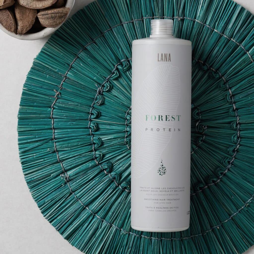 Lana Brasiles | Forest Protein Smoothing Hair Treatment For Afro Hair | Intense And Shiny Smooth Hair | 1000 ml / 33.8 fl.oz.
