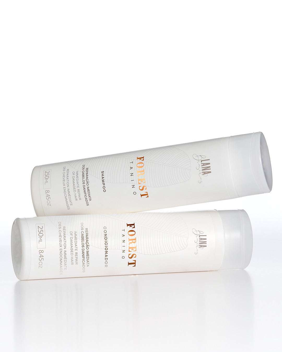 Lana Brasiles Forest Tanino Shampoo And Conditioner Duo Hair Care Immediate Repair of Highly Damaged Hair (2x) 250 ml / 8.45 fl.oz. (Set of 2)