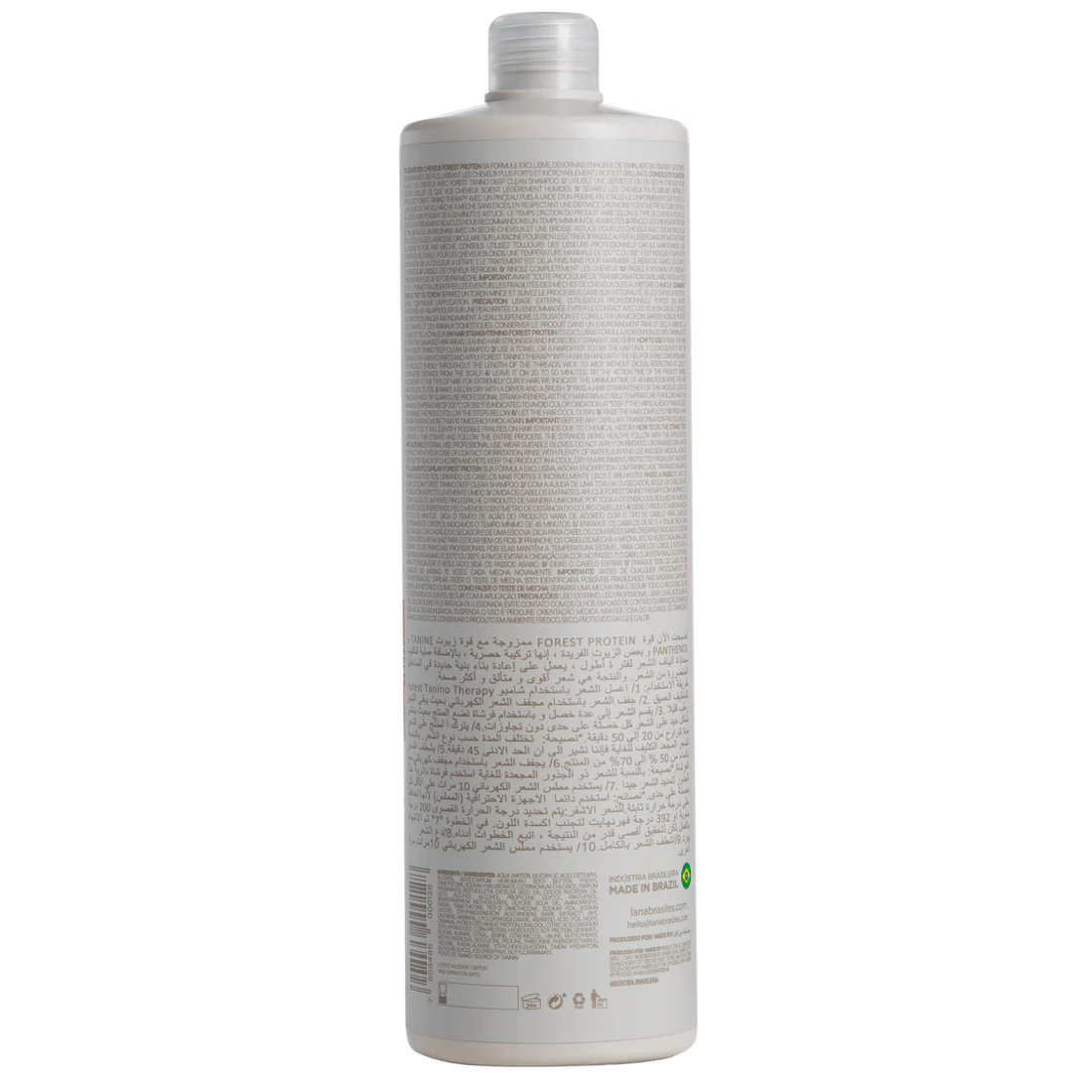 Lana Brasiles, Forest Tanino Smoothing Hair Treatment, All Hair Types, Smooth And Natural, 1000 ml / 33.8 fl.oz