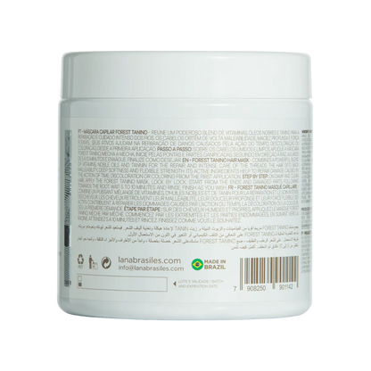 Lana Brasiles | Forest Tanino Repair Mask | Immediate Repair Of Damaged Hair | (500 gr / 17.6 oz.)