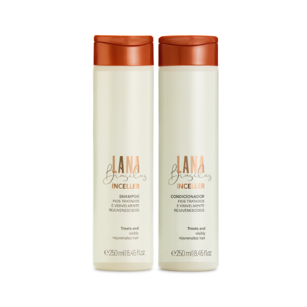 Lana Brasiles | Inceller Shampoo And Conditioner Duo | Treated And Visibly Rejuvenated Hair | (2x) 250 ml / 8.45 fl.oz. (Set of 2)